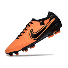 Chuteira Campo Nike Tiempo 10 Legend Elite FG Laranja e Preta - VENI Futebol