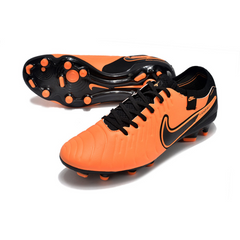 Chuteira Campo Nike Tiempo 10 Legend Elite FG Laranja e Preta - VENI Futebol