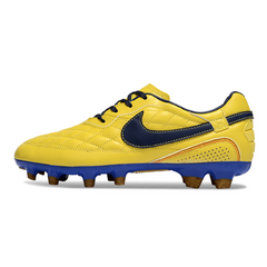 Chuteira Campo Nike Tiempo R10 Legend Elite FG Amarela e Azul