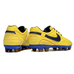 Chuteira Campo Nike Tiempo R10 Legend Elite FG Amarela e Azul