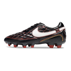 Chuteira Campo Nike Tiempo R10 Legend Elite FG Preta, Vermelha e Branca