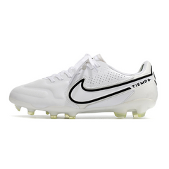 Chuteira Campo Nike Tiempo Legend 9 Elite FG Branca e Preta