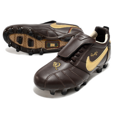 Botas de fútbol Nike Tiempo R10 Legend Elite FG marrón y dorado