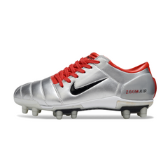 Chuteira Campo Nike Total 90 III FG Cinza e Vermelha