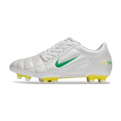Chuteira Campo Nike Total 90 III FG Branca, Verde e Amarela