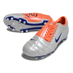 Chuteira Campo Nike Total 90 III FG Cinza e Laranja