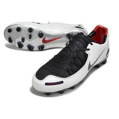 Chuteira Campo Nike Total 90 Laser Elite FG Branca e Preta