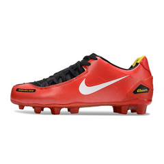 Chuteira Campo Nike Total 90 Laser Elite FG Vermelha e Preta