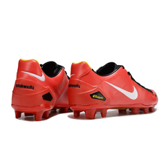 Chuteira Campo Nike Total 90 Laser Elite FG Vermelha e Preta