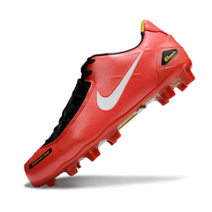 Chuteira Campo Nike Total 90 Laser Elite FG Vermelha e Preta