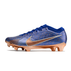 Chuteira Campo Nike Zoom Mercurial Vapor 15 Elite FG Azul e Bronze