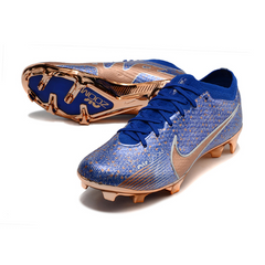 Chuteira Campo Nike Zoom Mercurial Vapor 15 Elite FG Azul e Bronze - VENI Futebol