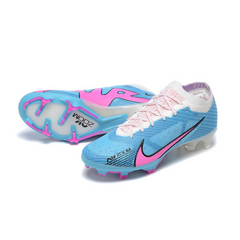 Chuteira Campo Nike Zoom Mercurial Vapor 15 Elite FG Azul e Rosa - VENI Futebol