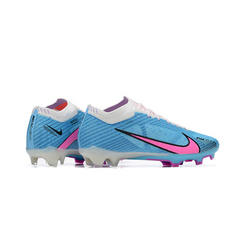 Chuteira Campo Nike Zoom Mercurial Vapor 15 Elite FG Azul e Rosa - VENI Futebol