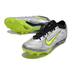 Chuteira Campo Nike Zoom Mercurial Vapor 15 Elite SG Ponta de Aluminio Cinza e Verde - VENI Futebol