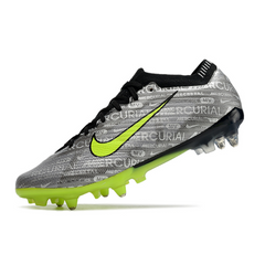 Chuteira Campo Nike Zoom Mercurial Vapor 15 Elite SG Ponta de Aluminio Cinza e Verde - VENI Futebol