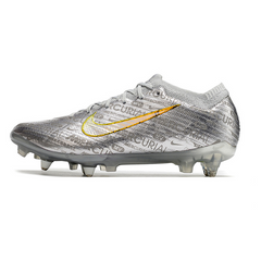 Chuteira Campo Nike Zoom Mercurial Vapor 15 Elite SG Ponta de Aluminio Prata