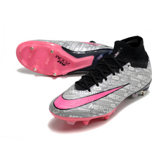 Chuteira Campo Nike Zoom Mercurial Superfly 9 Elite SG Ponta de Aluminio Cinza e Rosa - VENI Futebol