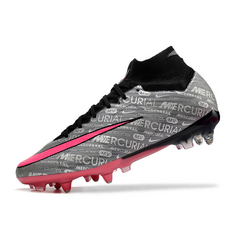 Chuteira Campo Nike Zoom Mercurial Superfly 9 Elite SG Ponta de Aluminio Cinza e Rosa - VENI Futebol