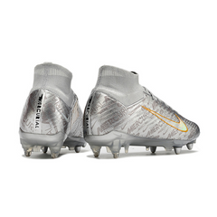 Chuteira Campo Nike Zoom Mercurial Superfly 9 Elite SG Ponta de Aluminio Prata - VENI Futebol