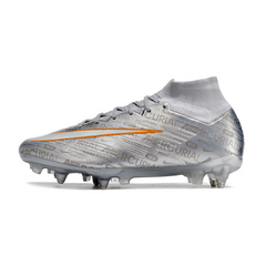 Chuteira Campo Nike Zoom Mercurial Superfly 9 Elite SG Ponta de Aluminio Prata - VENI Futebol