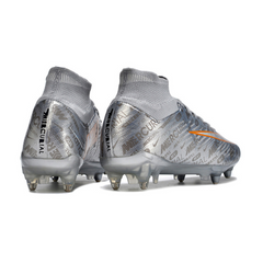 Chuteira Campo Nike Zoom Mercurial Superfly 9 Elite SG Ponta de Aluminio Prata - VENI Futebol