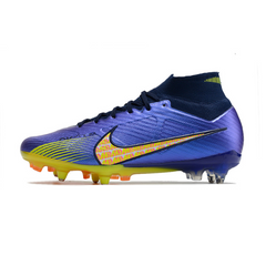 Chuteira Campo Nike Zoom Mercurial Superfly 9 Elite SG Ponta de Aluminio Roxa e Amarela