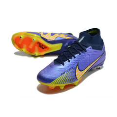 Chuteira Campo Nike Zoom Mercurial Superfly 9 Elite SG Ponta de Aluminio Roxa e Amarela - VENI Futebol