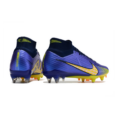 Chuteira Campo Nike Zoom Mercurial Superfly 9 Elite SG Ponta de Aluminio Roxa e Amarela - VENI Futebol