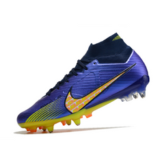 Chuteira Campo Nike Zoom Mercurial Superfly 9 Elite SG Ponta de Aluminio Roxa e Amarela - VENI Futebol