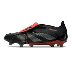 Chuteira Campo Adidas Predator 30 Elite Com Lingua FG Preta e Vermelha