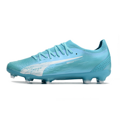 Chuteira Campo Puma Ultra Ultimate FG Azul e Rosa - VENI Futebol