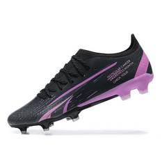 Chuteira Campo Puma Ultra Ultimate FG Preta e Rosa - VENI Futebol