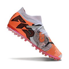 Chuteira Campo e Society Puma Future 7 MG Branca e Laranja