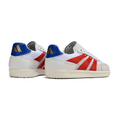 Chuteira Futsal Adidas Predator 24 League Low IC Branca, Vermelha e Azul - VENI Futebol