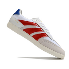 Chuteira Futsal Adidas Predator 24 League Low IC Branca, Vermelha e Azul - VENI Futebol