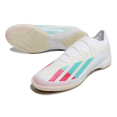 Chuteira Futsal Adidas X Crazyfast.1 IC Branca, Roxa e Azul - VENI Futebol