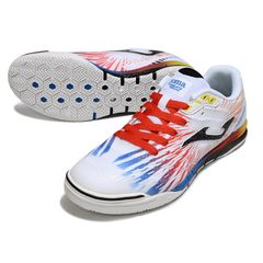 Bota de fútbol sala Joma Top Flex Rebound IC azul claro y amarillo
