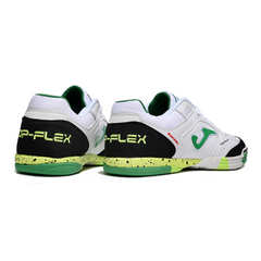 Chuteira Futsal Joma Top Flex 24 IC Branca, Verde e Preta