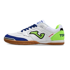 Chuteira Futsal Joma Top Flex Rebound IC Branca, Azul e Verde