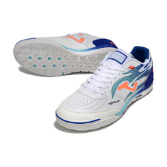 Chuteira Futsal Joma Top Flex Rebound IC Branca e Azul