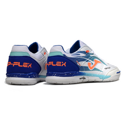 Chuteira Futsal Joma Top Flex Rebound IC Branca e Azul