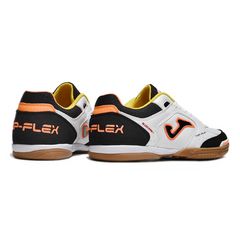 Bota de fútbol sala Joma Top Flex Rebound IC Blanco, Negro y Naranja