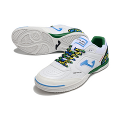 Chuteira Futsal Joma Top Flex Rebound IC Branco, Verde e Azul