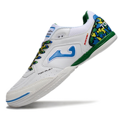 Chuteira Futsal Joma Top Flex Rebound IC Branco, Verde e Azul