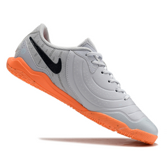 Chuteira Futsal Nike Tiempo 10 Legend Academy IC Cinza e Laranja - VENI Futebol