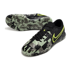 Chuteira Futsal Nike Tiempo 10 Legend Academy IC Preta e Verde Camuflada - VENI Futebol