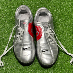 Chuteira Futsal Nike Total 90 III IC Prata e Vermelho Tamanho 40
