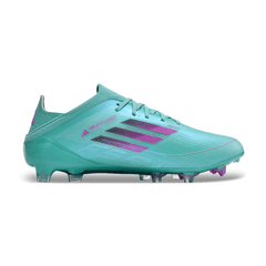 Chuteira Infantil Campo Adidas F50 Elite FG Azul Claro e Roxa - VENI Futebol