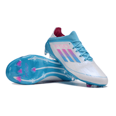 Chuteira Infantil Campo Adidas F50 Elite FG Azul,Branca e Rosa - VENI Futebol